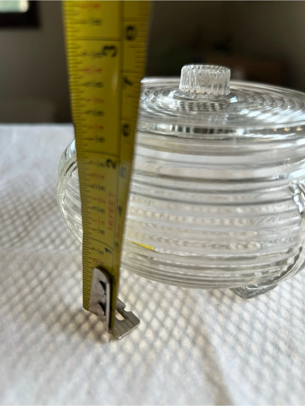 Vintage Art Deco Glass Powder Jar